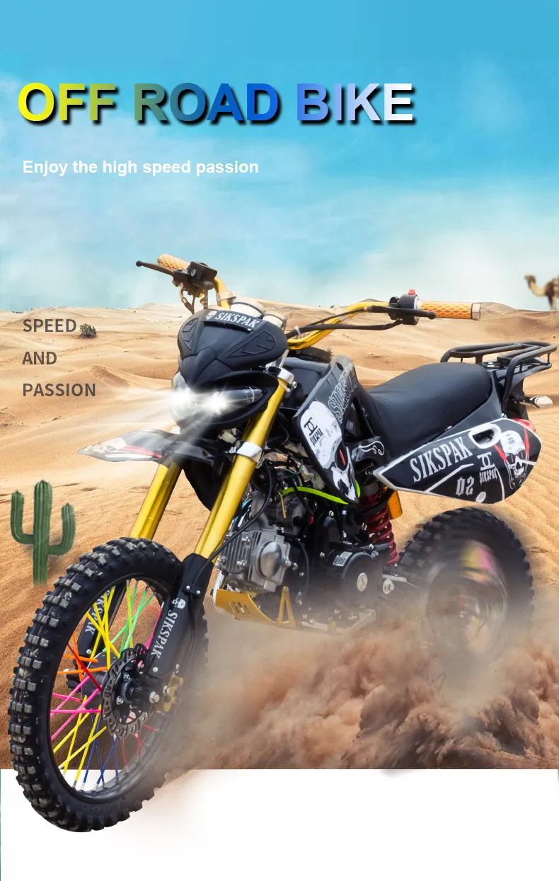 125 Cc 4 Stroke Dirtbike Sport Motorcycles Power Bike off Road Adult Moto 125cc Ladies Gasoline 140cc 150cc 160cc