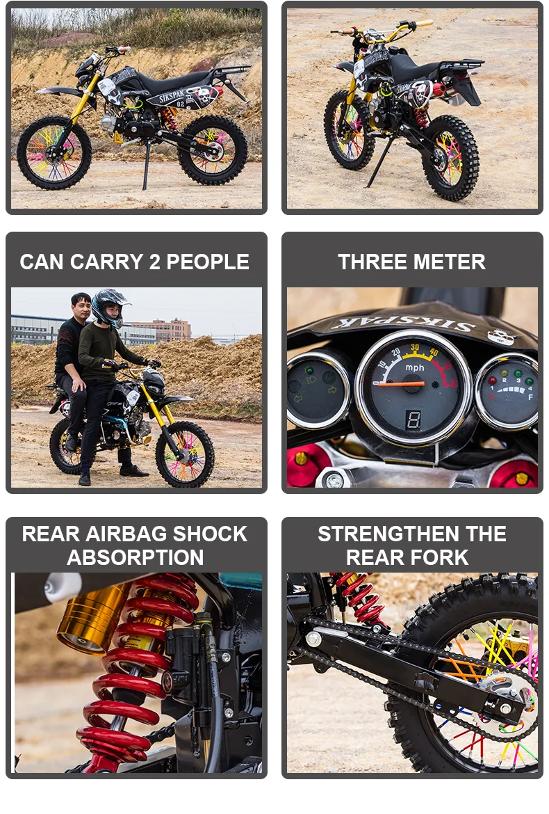 125 Cc 4 Stroke Dirtbike Sport Motorcycles Power Bike off Road Adult Moto 125cc Ladies Gasoline 140cc 150cc 160cc