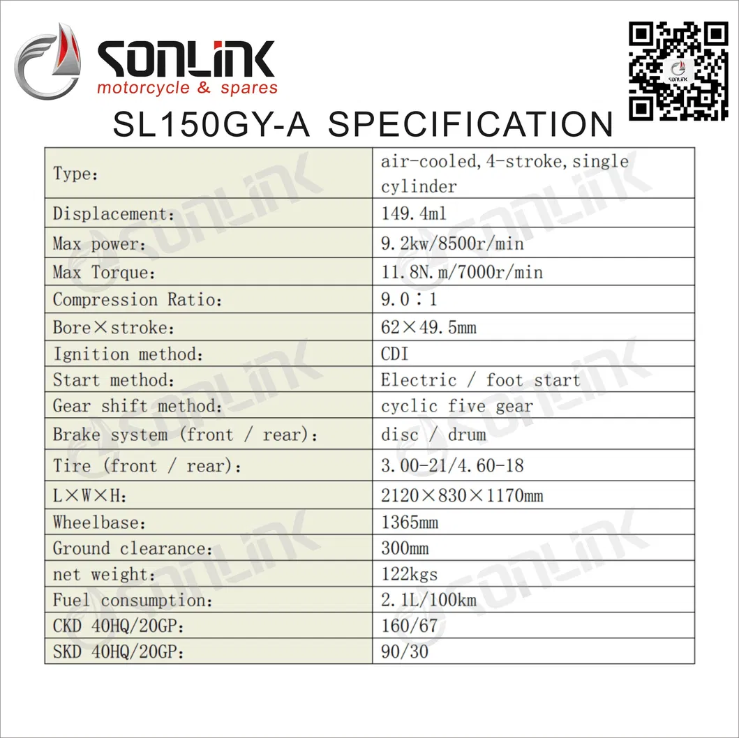 200cc Sportive Racing Chinese Street High Power Dirtbike /off Road Motorbike/Street Motorcycle (SL200GY-A)