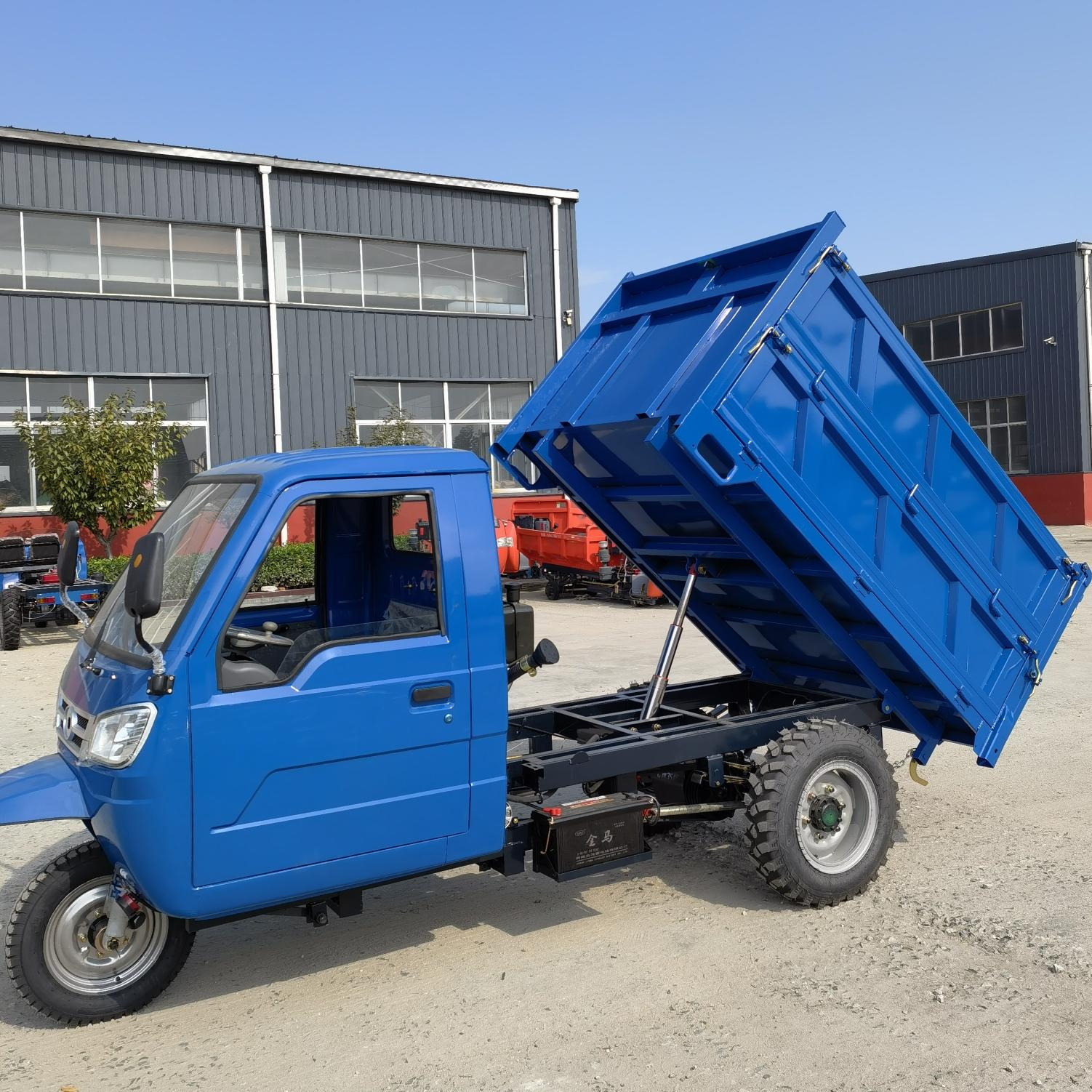 2021 Export to Peru, Ecuador , Africa 3 Wheels Dumper, Stronger Mini Dump Truck with Double Shock Absorption