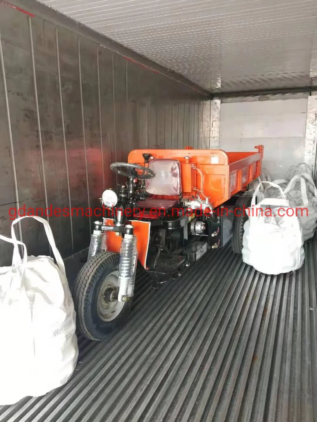 2021 Export to Peru, Ecuador, Africa 3 Wheels Dumper, Stronger Mini Dump Truck with Double Shock Absorption