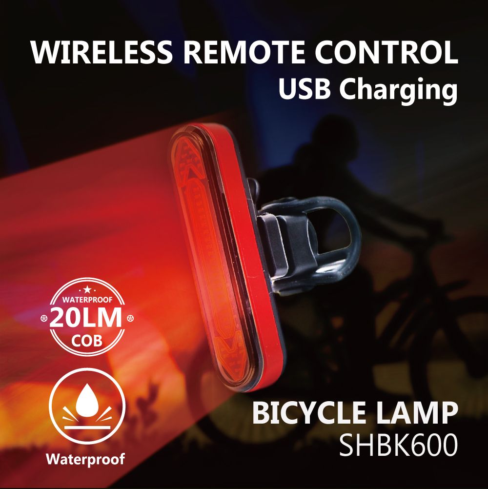 2021 New Design Wireless Remote Control COB LED Steering Bike Tail Cycling Easy Mounting Waterproof Programming Bicycle Rear Light