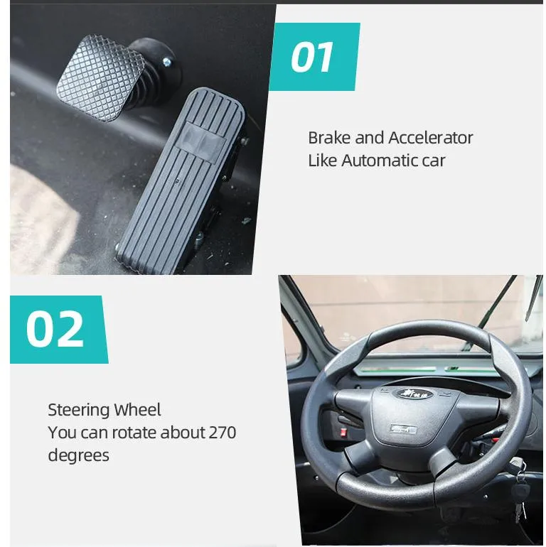 4 Wheels Long Range Lithium Battery Electric Vehicle