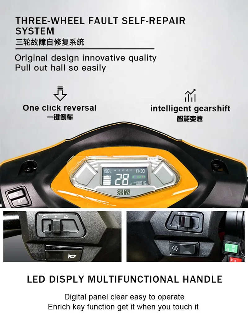 Bicycle Rickshaw for Elderly People Ebike Scooter 19ah 24” Fat Tire Electric Tricycle 48V 1000W