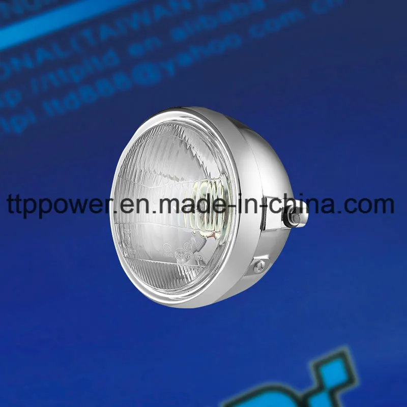 Cg110 Motorcycle Spare Parts ABS Motorcycle Headlight Iron Headlamp 35W