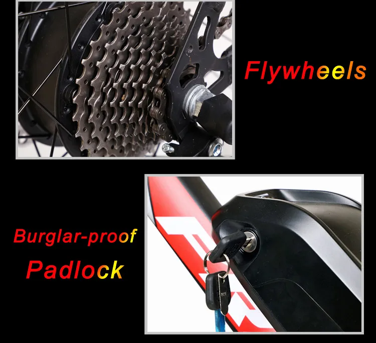 Classic 26inch Fat Tire Electric Bike Ebike Accessories