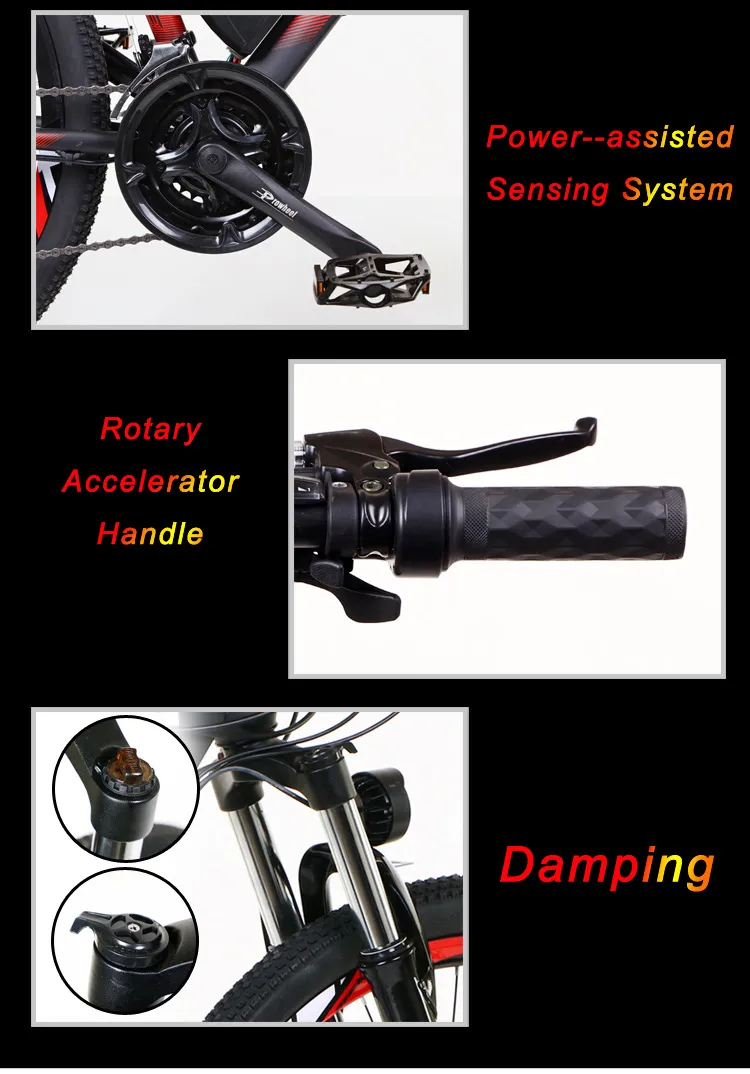 Classic 26inch Fat Tire Electric Bike Ebike Accessories