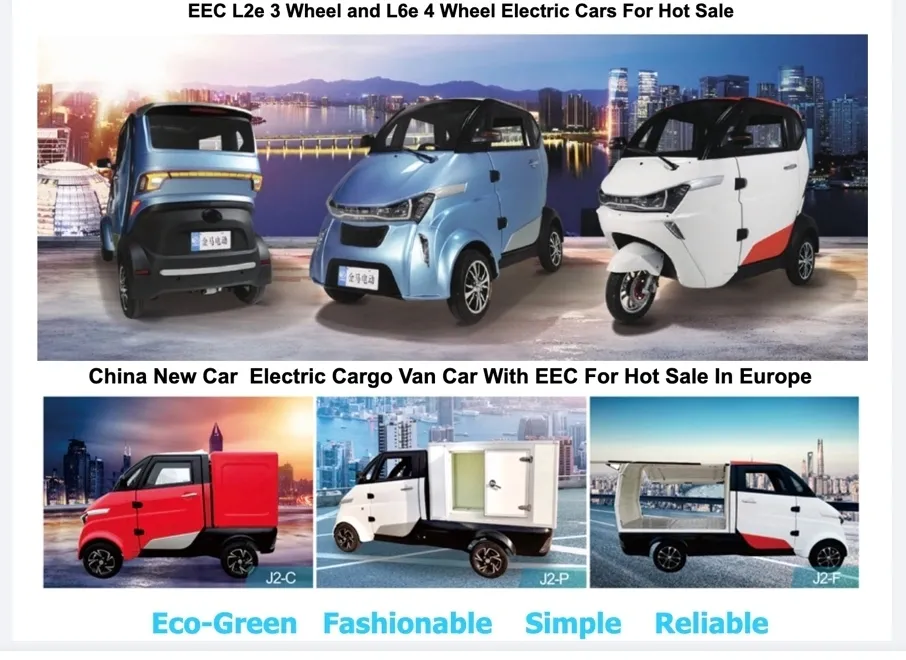 EEC Electric Car L2e Certificate Electric Vehicle 1500W Enclosed Electric Trike with Lithium Battery
