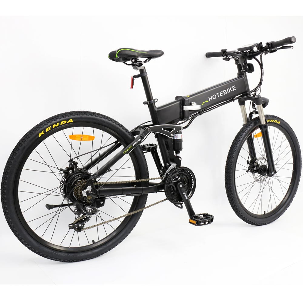 Full Suspension Electric Mountain Bike Folding Bicycle 48V 500W Hidden Battery