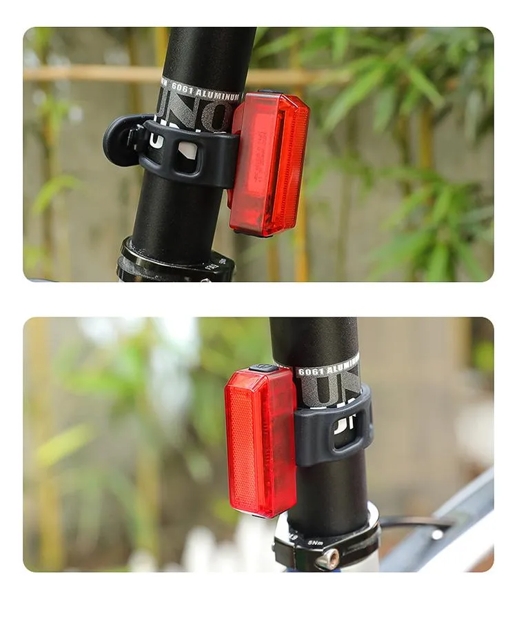 Gaciron 15 Lumen Tail Light for Bike LED Transparent Fashion Design 300 Degree Visual Angle Rear Light for Bike