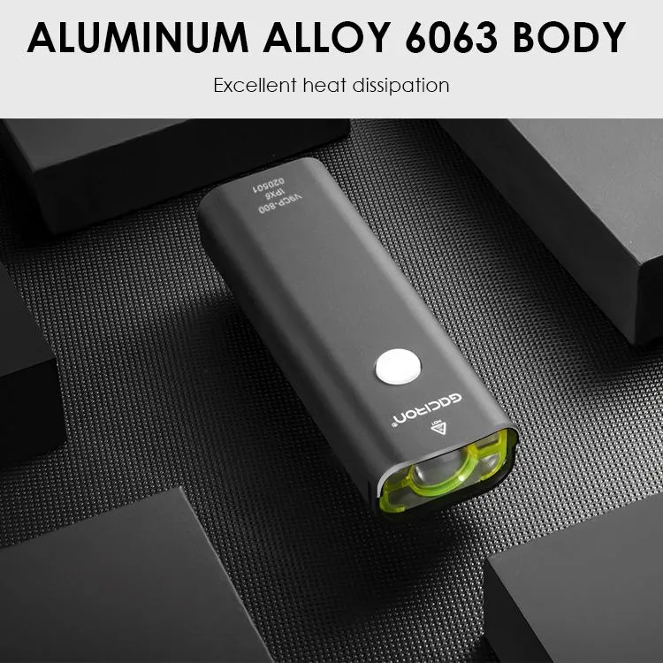 Gaciron Aluminum Alloy Ipx6 Waterproof Rechargeable Bike Light 800 Lumen LED Road Bicycle Accessories Head Lamp