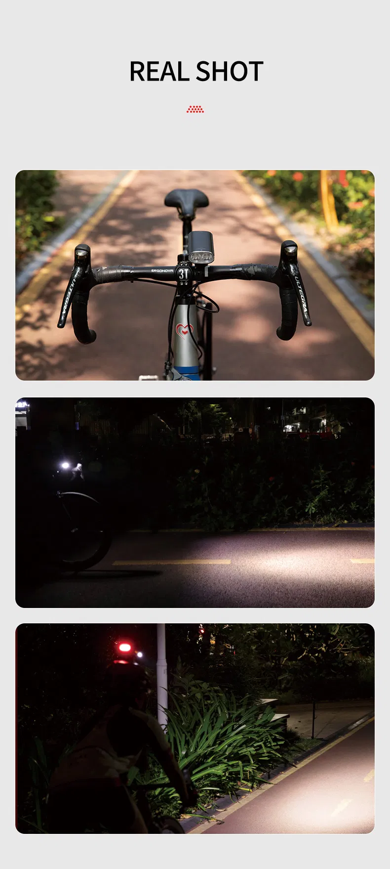 Gaciron Newest 1700 Lumen Headlight and Taillight 2 in 1 CREE Xml Built-in 5000 mAh Full Aluminium Alloy Ipx6 Bike LED Light