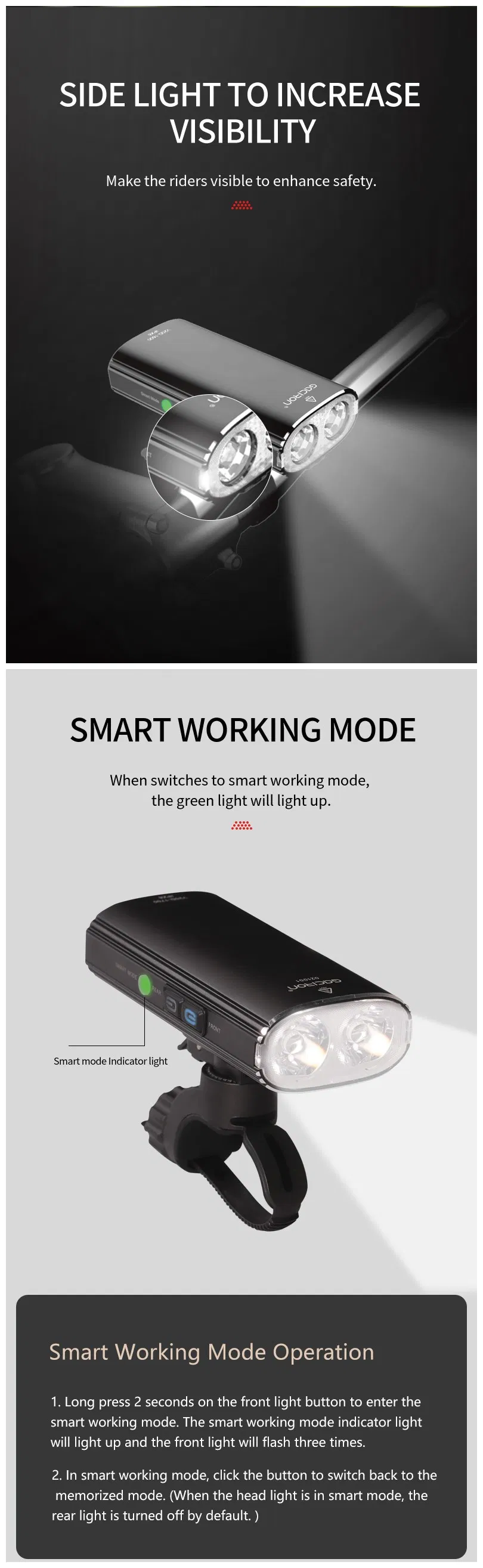 Gaciron Newest 1700 Lumen Headlight and Taillight 2 in 1 CREE Xml Built-in 5000 mAh Full Aluminium Alloy Ipx6 Bike LED Light
