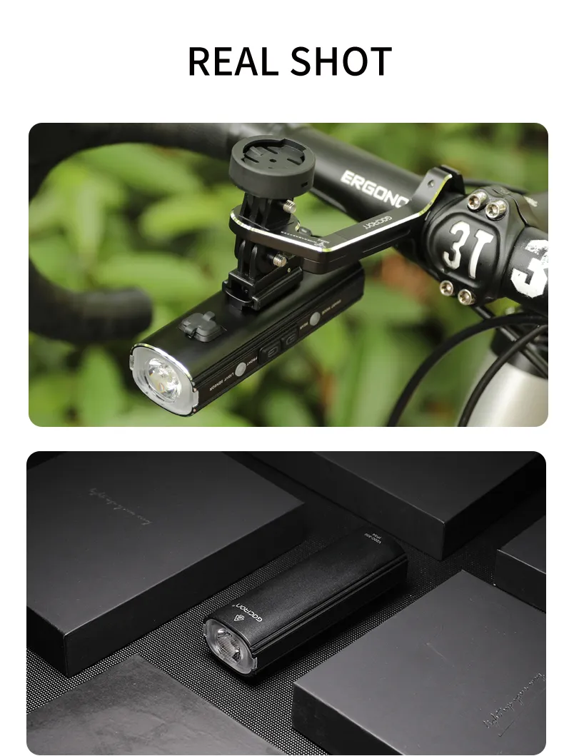 Gaciron Newest V20c-600 Bike Light Bike Front Light and Rear Light 2 in 1 LED Flashlight Bicycle Head Light