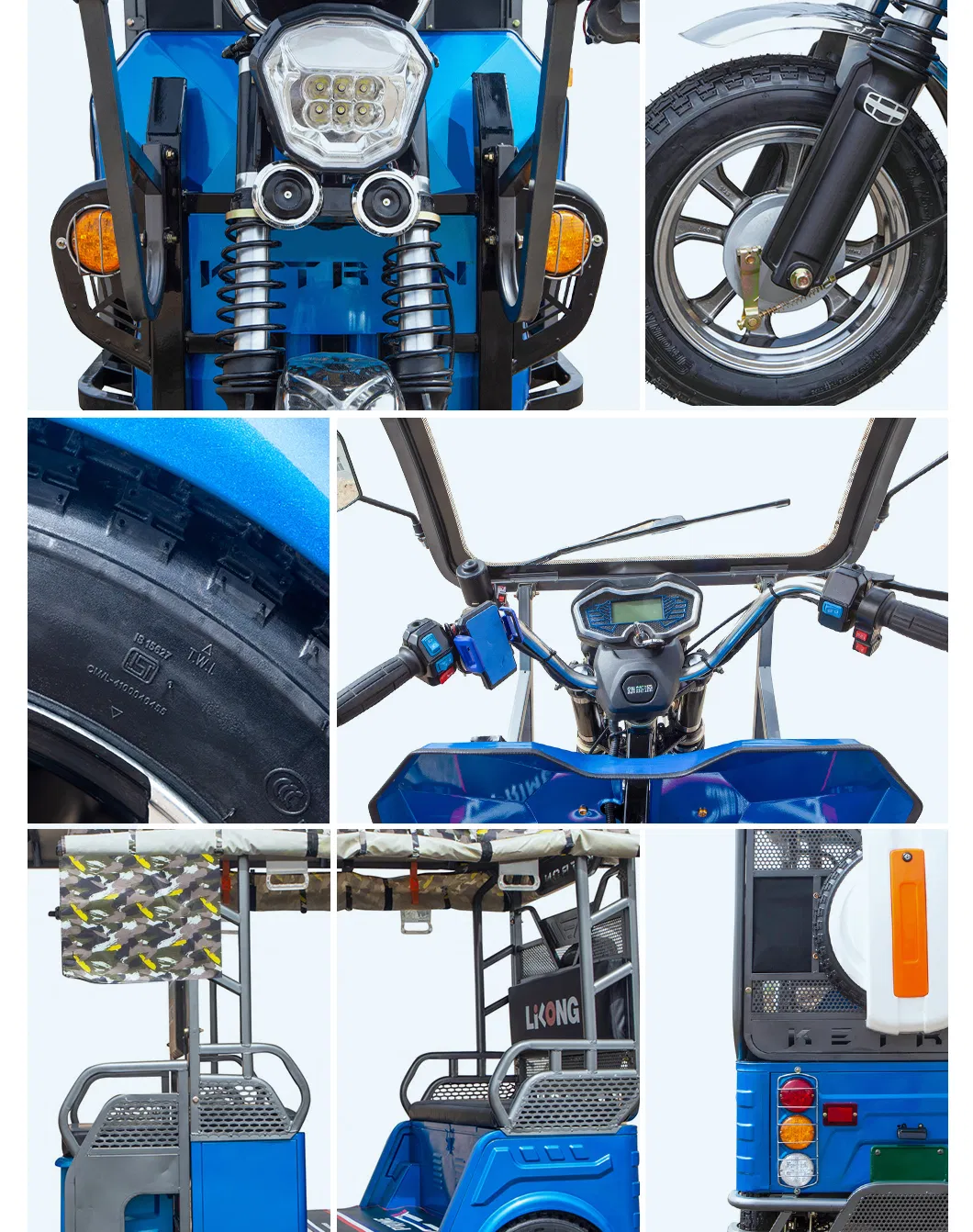 Hot Sale Popular Three Wheeler Bajaj Motorcycle Electric Passenger Auto Rickshaw