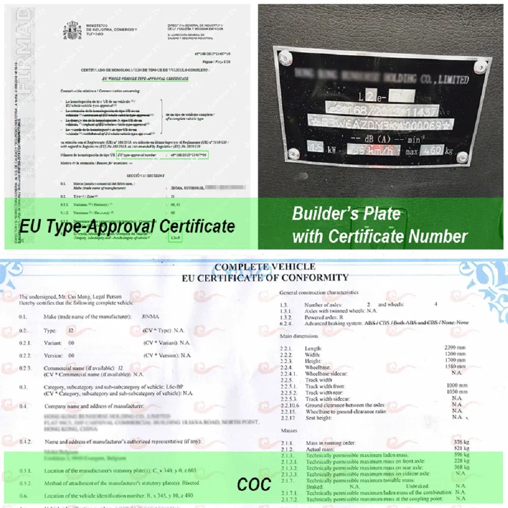L2e 35km/H Enclosed Passenger Electric Tricycle for France