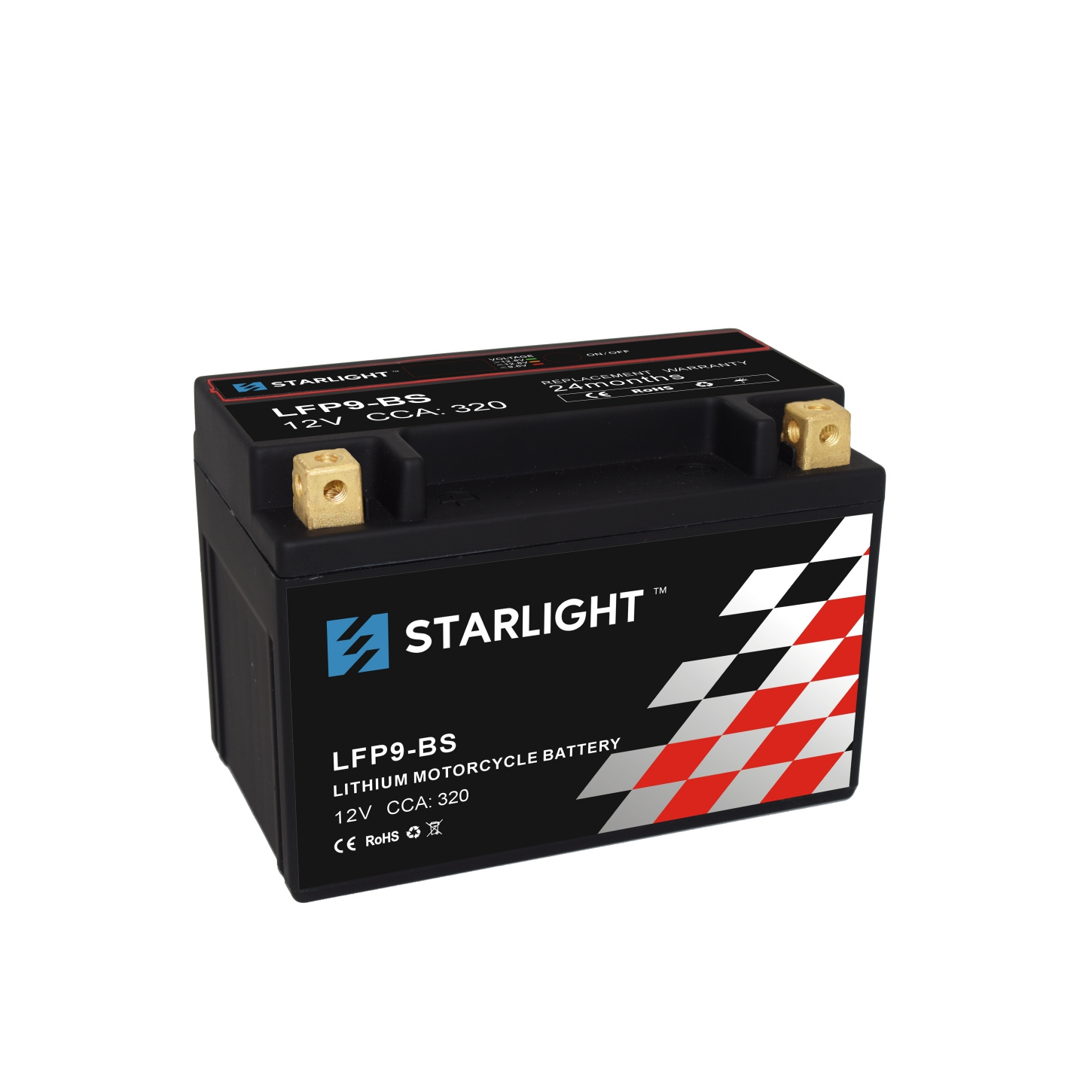 LiFePO4 LFP9-BS 12.8V Lithium Motorcycle Battery