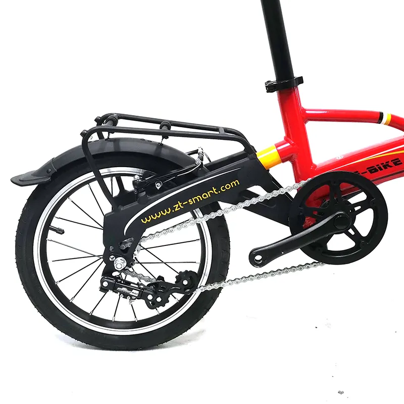 Mini Light Weight Front Drive Pedal Assist Portable Folding E Bike with Removeable Lithium Power