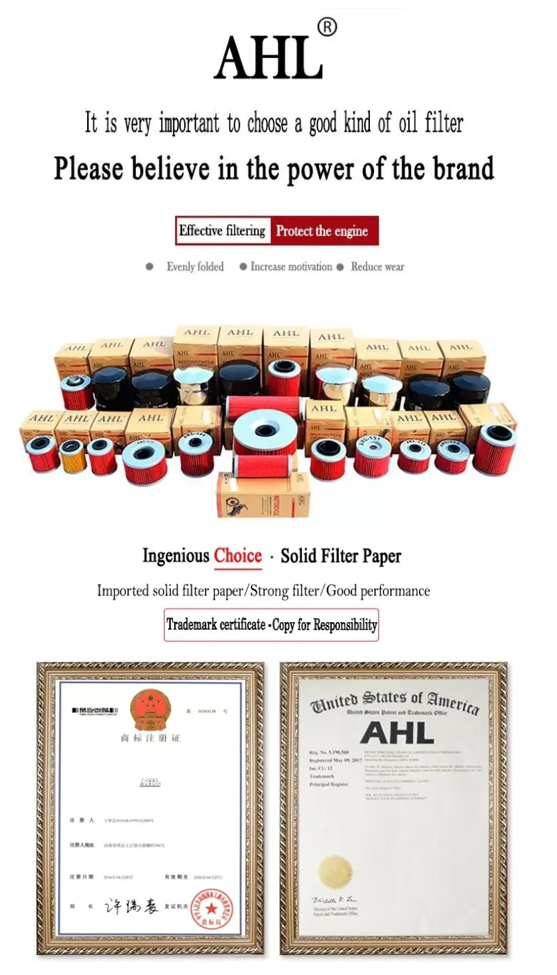 Motorcycle Body Parts Oil Filter for Aprilia Atlantic Sprint 500