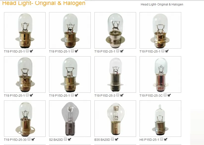Motorcycle Head Light Halogen Bulb H3