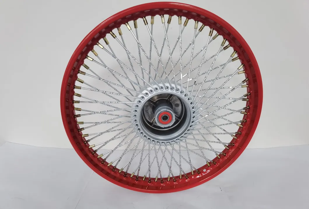 Motorcycle /Motorcycle Cg125 Accessories Red Motorcycle Front Wheel Spoke Rim Drum Brake 1.4*18inch