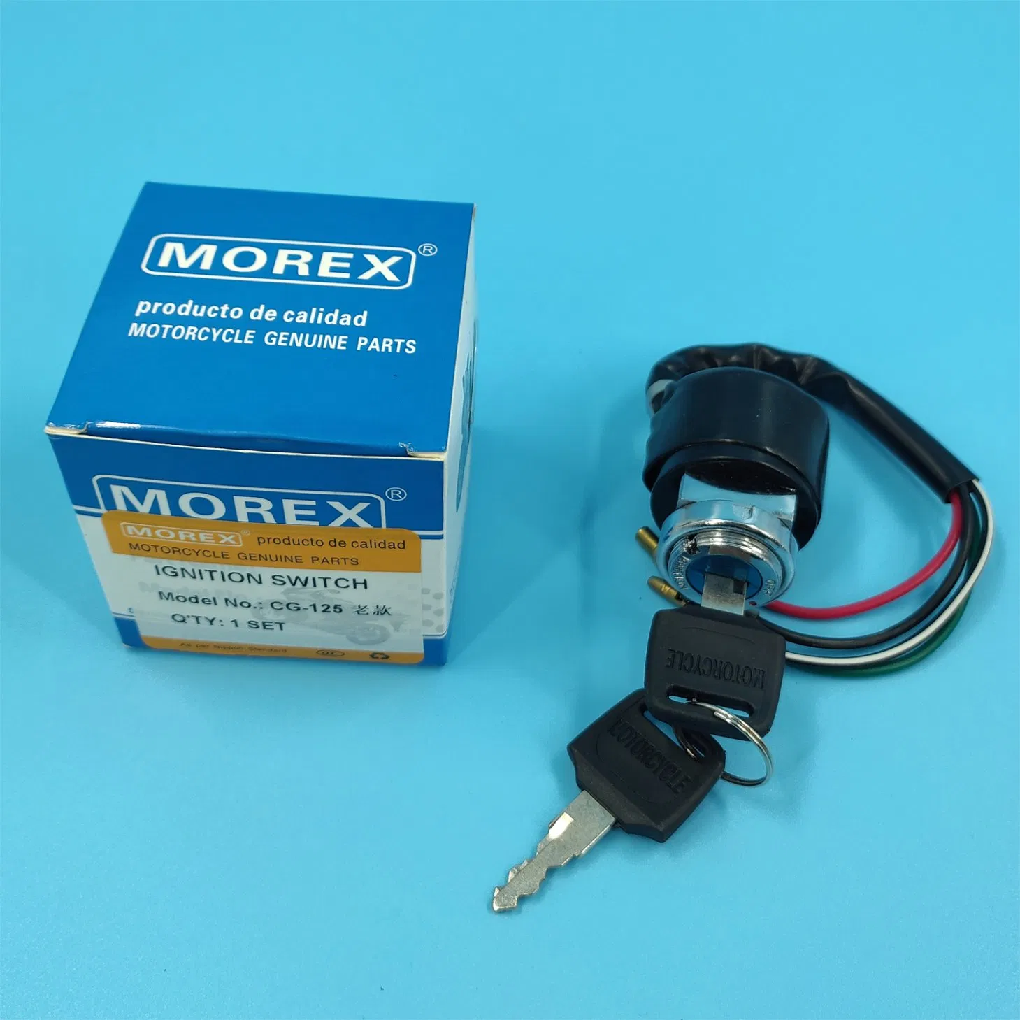 Motorcycle Spare Parts Accessories Morex Genuine Ignition 4switch for Yb100 Original Honda Suzuki YAMAHA Bajaj Vespa Kymco Lock Set Kit Tank Cap