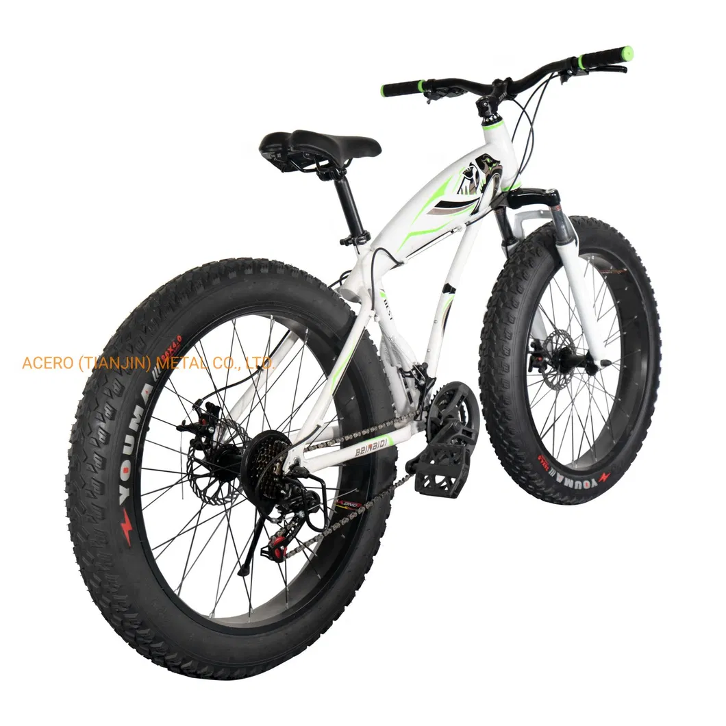 OEM 26" Adult Aluminum Alloy Snow Mountain Bicycle with Fat Tyre China Factory Wholesale 21speed Support Disc Break Customized Acceptable MTB Bike Bicycle