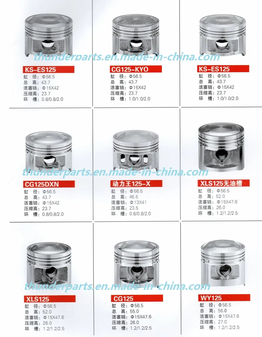 Parts of Motorcycle Piston Spare Parts for Cubs and Moped 50cc 70cc 90cc 100cc 110cc