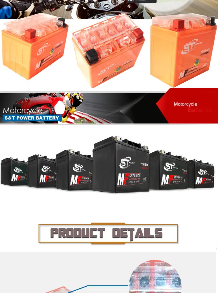Super Power 12V Battery 12V 5ah 12n5l-BS Mf Sealed VRLA Lead Acid Rechargeable Motorcycle Battery