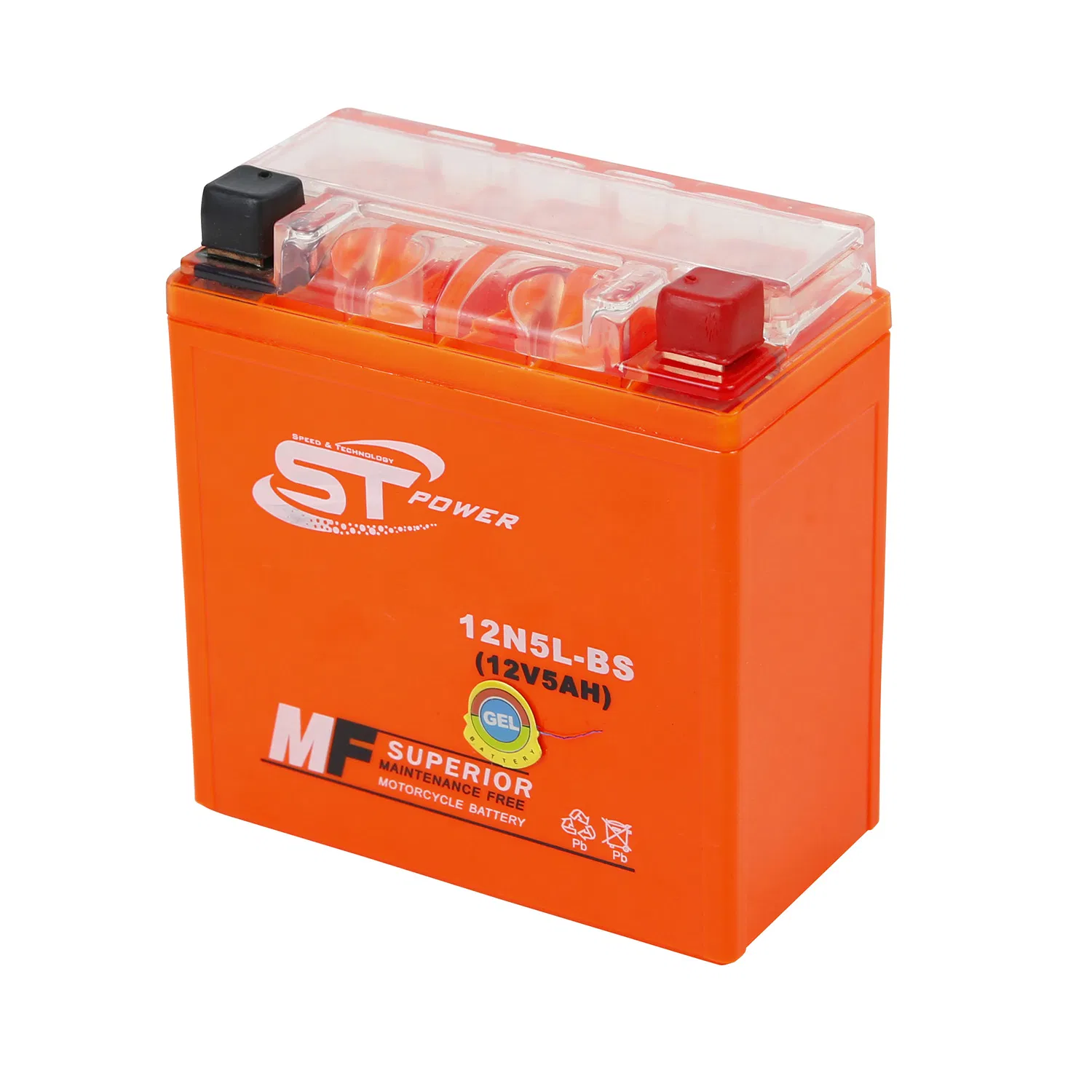 Super Power 12V Battery 12V 5ah 12n5l -BS Mf Sealed VRLA Lead Acid Rechargeable Motorcycle Battery