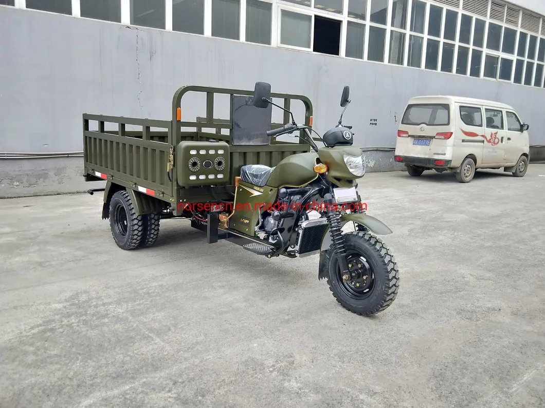 Three Wheel Gasoline Motor/Motorcycle Tricycle with Cargo Box Senegal 200cc 12