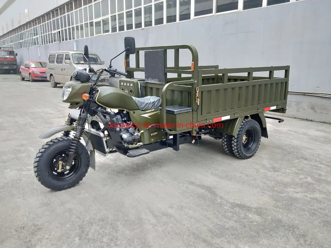 Three Wheel Gasoline Motor/Motorcycle Tricycle with Cargo Box Senegal 200cc 12