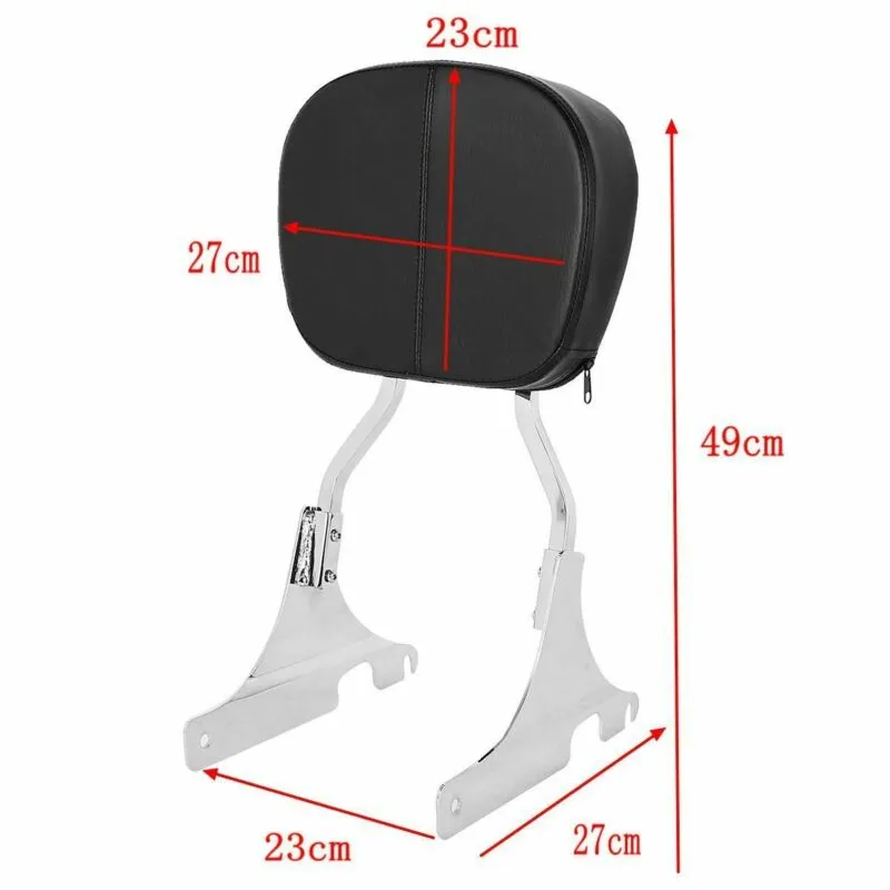 Xf2906A12-E-Low Rigid Sissy Bar Backrest Pad for Harley Softail Custom Fxstc 84-99 Springer84-99