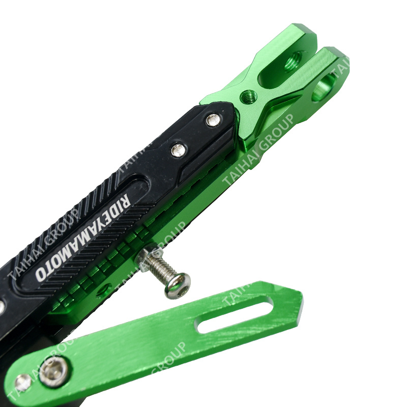 Yamamoto Motorcycle Spare Parts Universal Green Side Stand Kickstand Thicken Aluminum CNC Adjustable Support Frame Leg for YAMAHA Nmax 155 Honda Suzuki